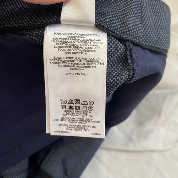 Brooks Brothers Wool Blend Trouser Pants Sz 8 NWT Tollegno Italy Career Classic - Picture 7 of 7